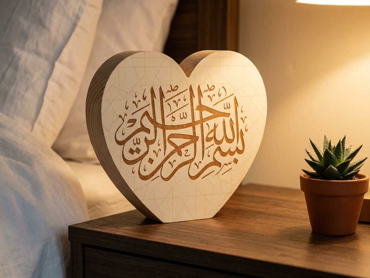 Ayatul Kursi wooden block in hallway entrance